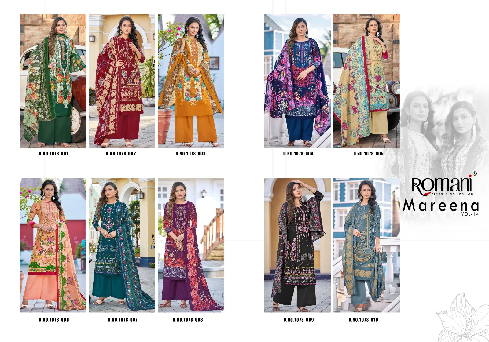 Mareena Vol 14 By Romani Cotton Dress Material Catalog
